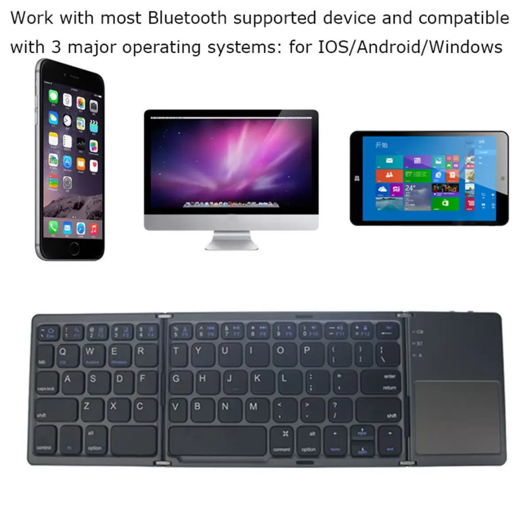 Mini Clavier Qwerty, Sans Fil, Pliable.
